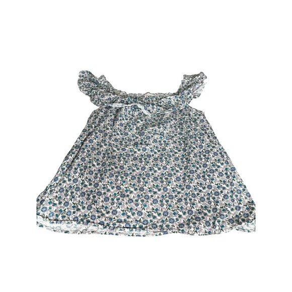 Loft Womens Floral Ruffle Sleeve Linen Blend Top Size S - Picture 6 of 9